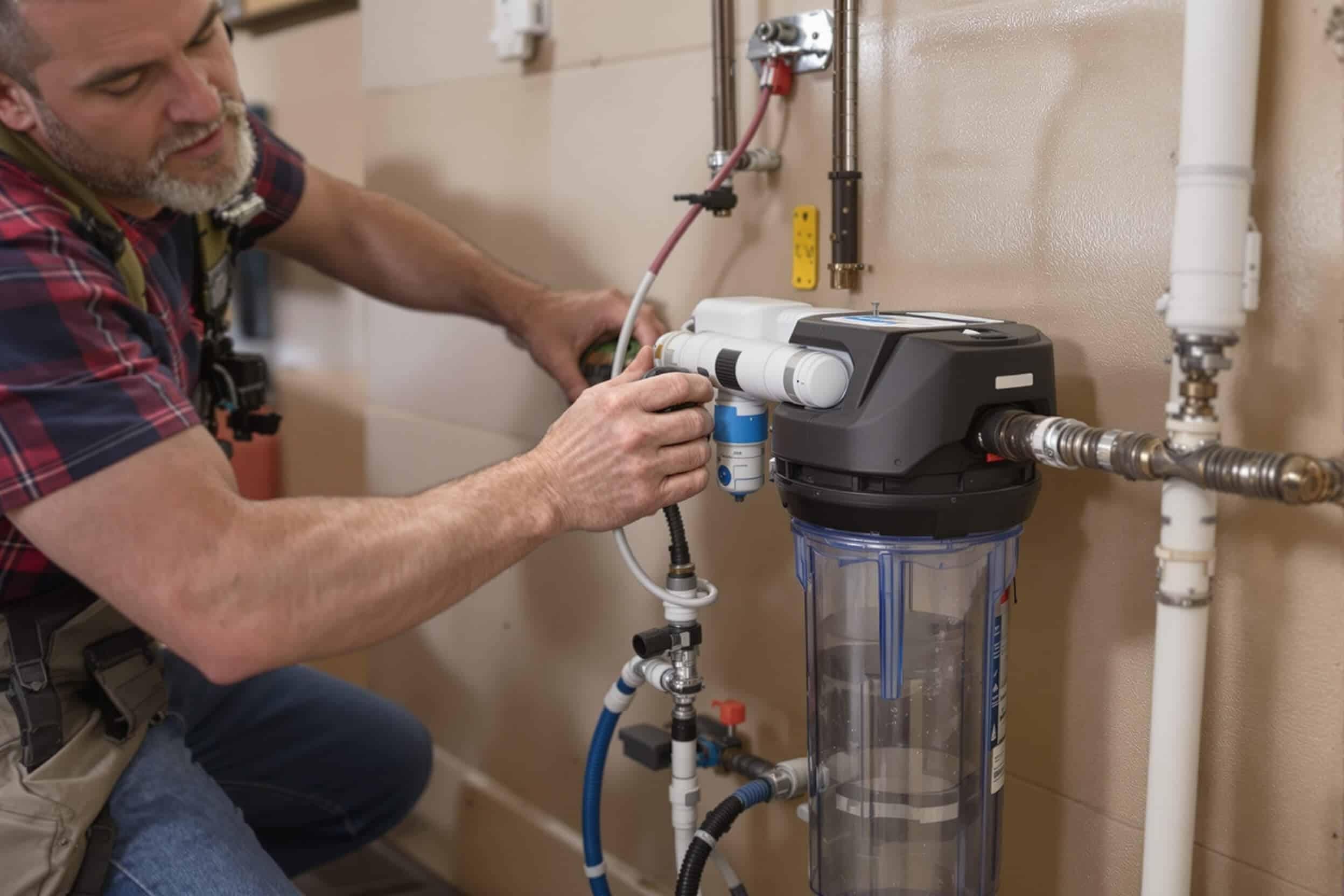 Replacing a sediment filter on a residential well water system